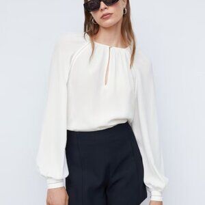 Mango Raglan-sleeve blouse - Size Large - NWT